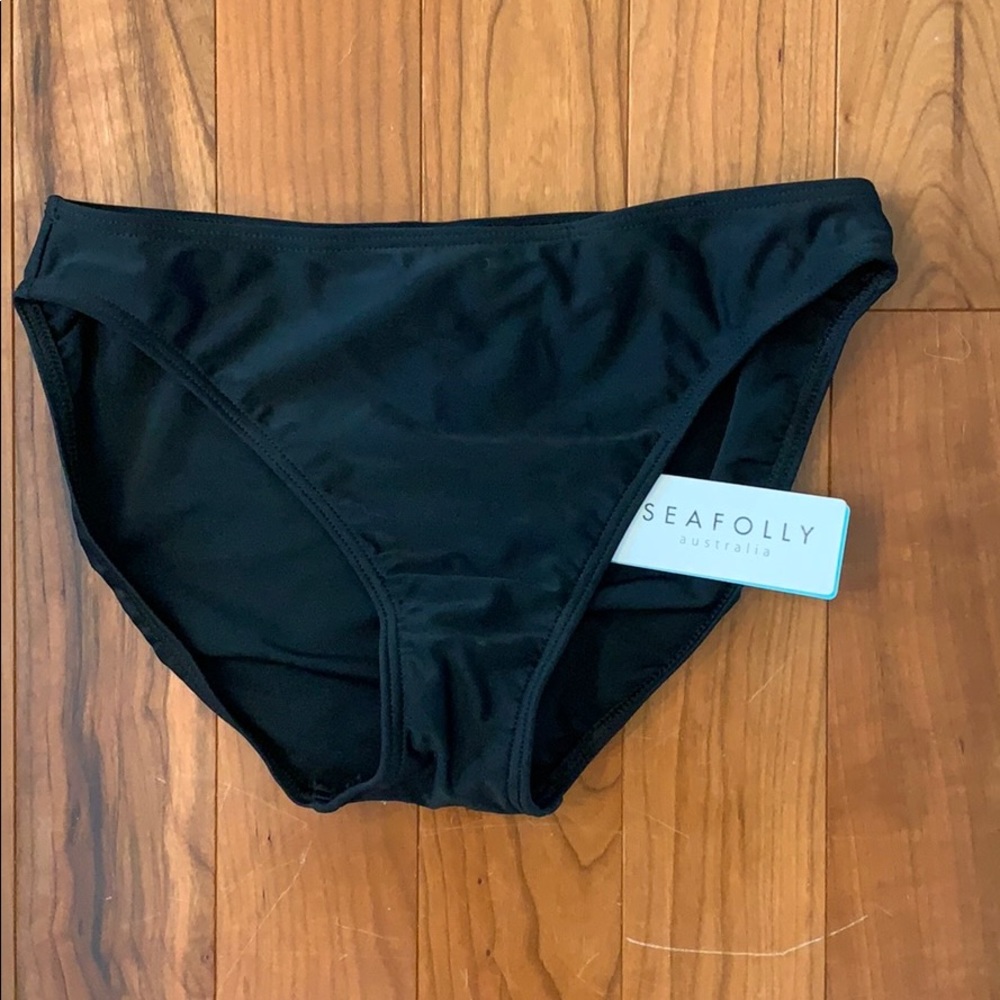 Black bikini bottoms size 8